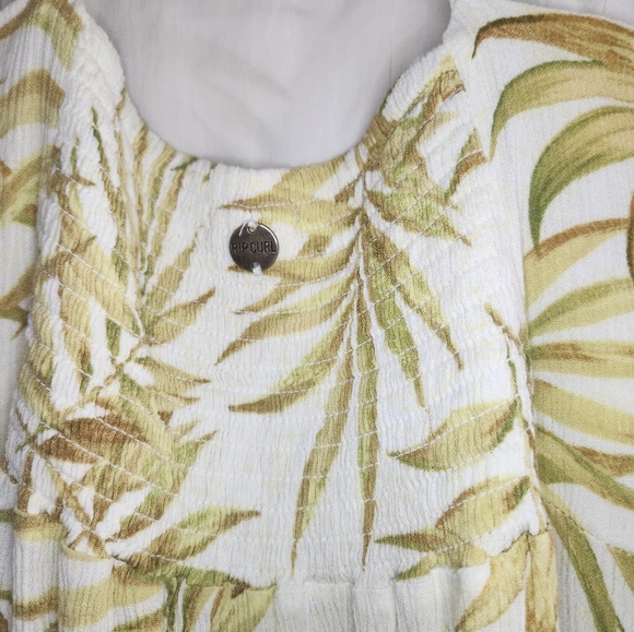 Rip Curl Montego Palm Tropical Print Spring Summer XL Dress Spaghetti Straps EUC - Picture 8 of 13